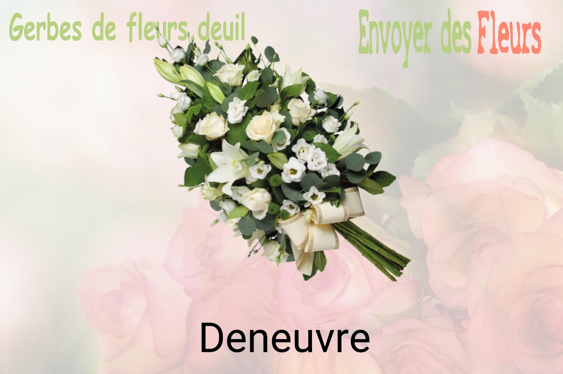 Gerbe de fleurs de deuil livrée à Deneuvre